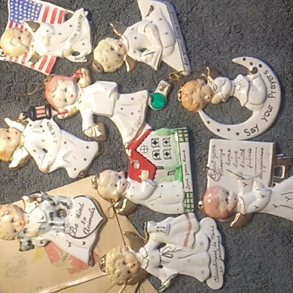 Vintage 1956 Yona Originals Ornaments "10 Commandements For Children"